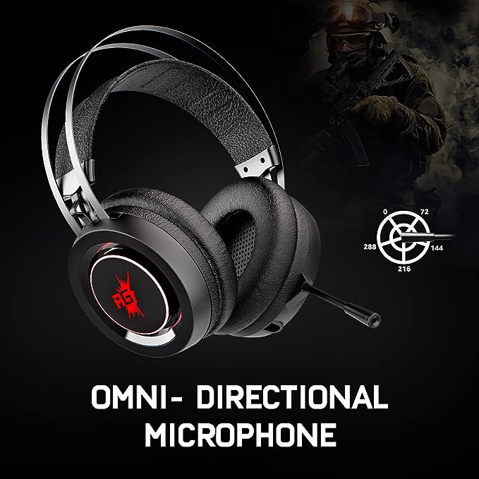 Redgear Cloak Wired RGB Wired Over Ear Gaming Headphones with Mic for PC Redgear Cloak Wired RGB Wired Over Ear Gaming Headphones with Mic for PC